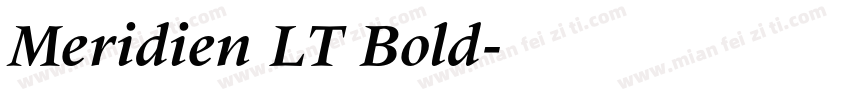 Meridien LT Bold字体转换